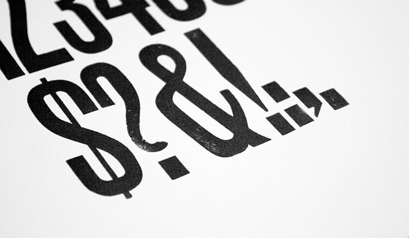 An slanted image of printed
          lettering.